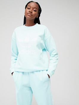 Adidas Originals Trefoil Crew Sweat - Light Blue