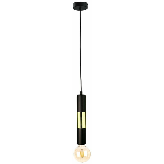 Keter Magnum Slim Pendant Ceiling Light Black, Gold, 10cm, 1x E27