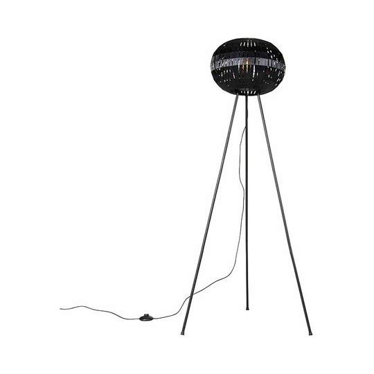 Qazqa - Modern floor lamp tripod black - Zoë - Black