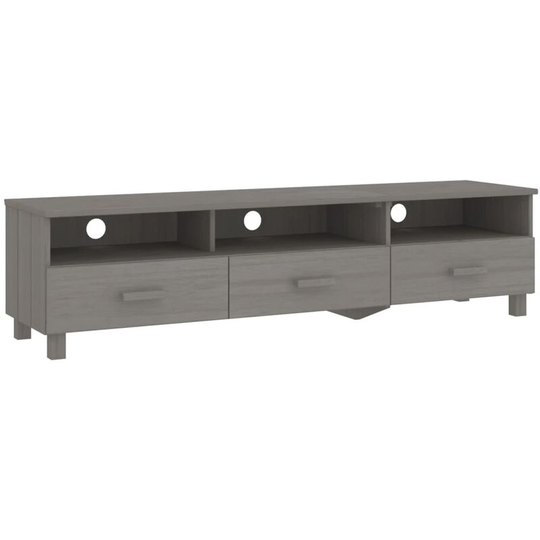 Tv Cabinet Light Grey 158x40x40 cm Solid Wood Pine Vidaxl Grey