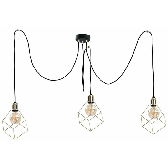 Keter Taho Cluster Pendant Ceiling Light Gold, 3x E27
