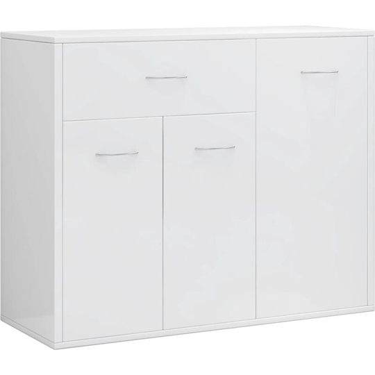 Sideboard High Gloss White 88x30x70 cm Engineered Wood Vidaxl White