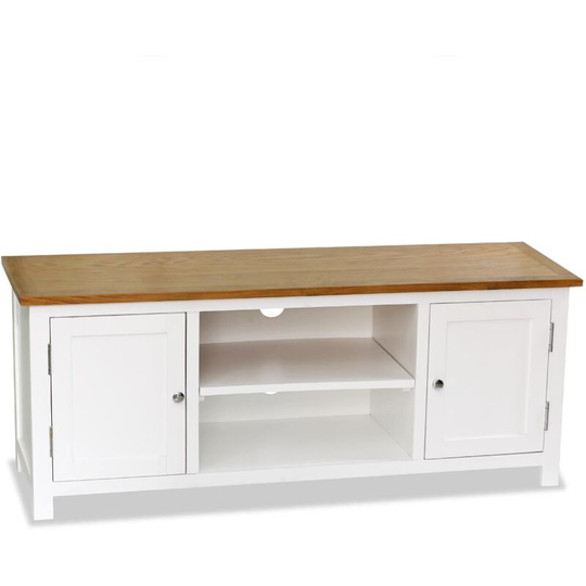 Vidaxl - tv Cabinet 120x35x48 cm Solid Oak Wood White