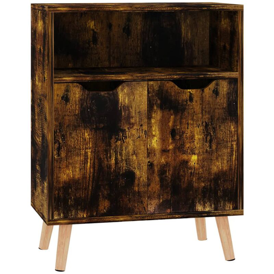 Sideboard Smoked Oak 60x30x72 cm Engineered Wood Vidaxl Brown