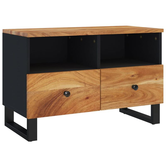 Vidaxl - tv Cabinet 70x33x46cm Solid Wood Acacia Black