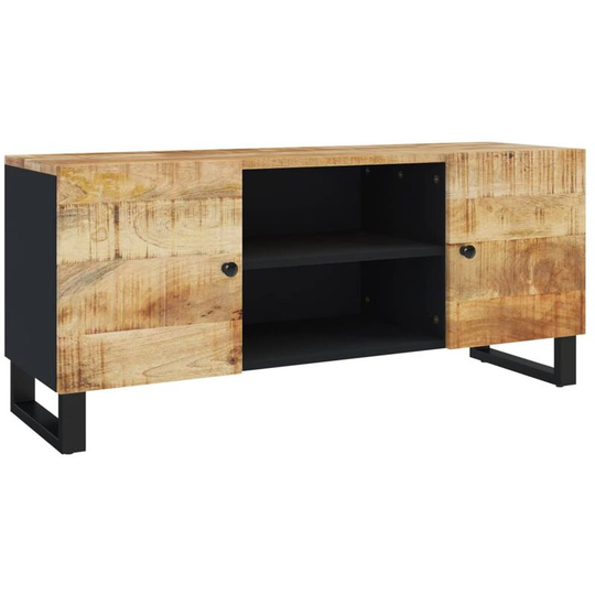 Vidaxl - tv Cabinet 105x33x46cm Solid Wood Mango Black