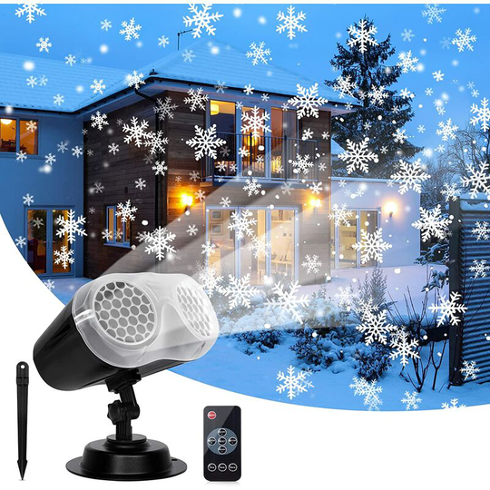 Thsinde - led Christmas light led projector, snowflake projector with remote control, ip65 waterproof decoration light for Christmas, garden, party,
