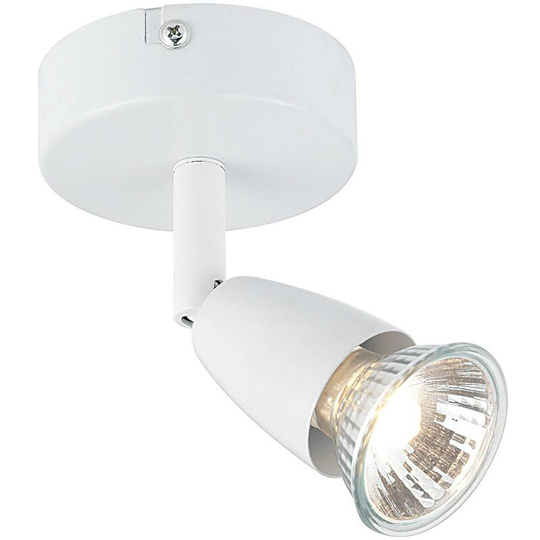 Endon Directory Lighting - Endon - 1 Light Adjustable Spotlight Gloss White, GU10