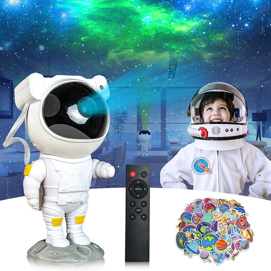 Flkwoh - Star Sky Projector, Astronaut Projector, Astronaut Projection Lamp, with Remote Control Adjustable Brightness Star Projector for Kids Adults