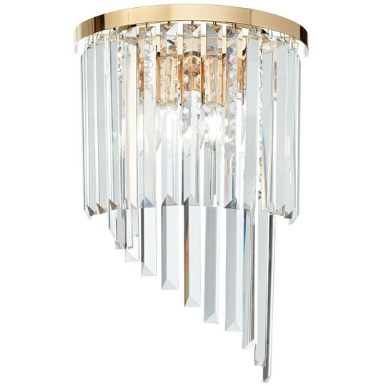 Ideal Lux Carlton - 3 Light Wall Light Gold, E14