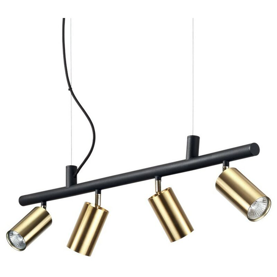 Ideal Lux dynamite - Indoor 4 Lights Spotlight Ceiling Pendant Lamp Brass Satin, GU10