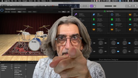 Logic Pro - Drummer, Drum Kit e Drum Machine Designer
