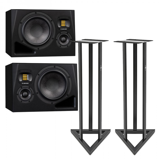 ADAM Audio A8H Active Studio Monitors Including Stands