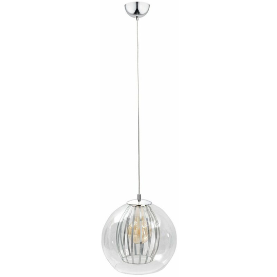 Keter Glamour Dome Pendant Ceiling Light Silver, 30cm, 1x E27