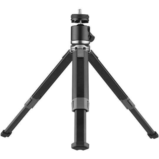 Asupermall - Aluminum Alloy Mini Tripod + Dual Use Ball Head Portable Tripod Stand Handle Grip Rotatable Ball Head with 1/4 Inch Screw Cold Shoe