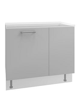 Manor Interiors Genoa Light Grey Corner Base Unit 500Mm Door (Right Hand Hinged)