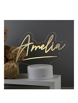 The Personalised Memento Company Personalised Free Text Led Colour Changing Desk Night Light