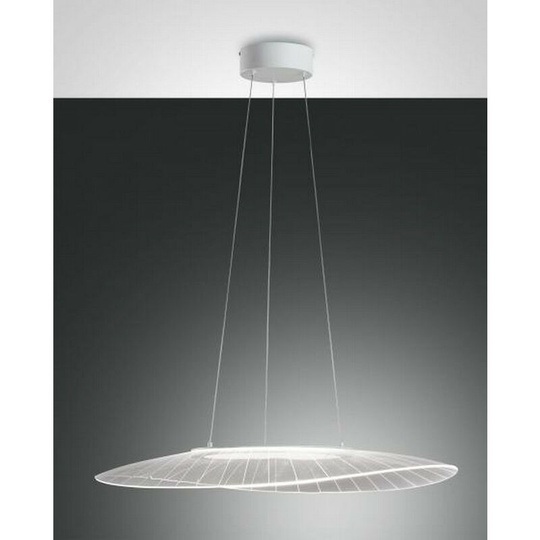 Fabas Luce Lighting - Fabas Luce Vela led Dome Pendant Ceiling Lights White Glass