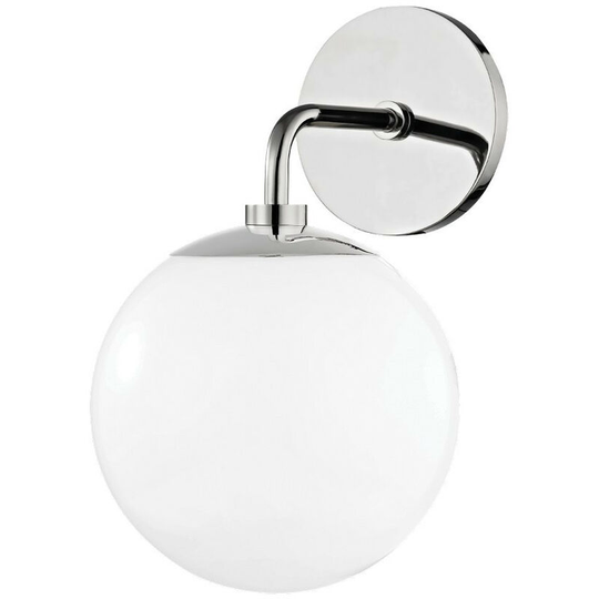 Hudson Valley Lighting - Stella 1 Light Wall Sconce Polished Nickel, Glass