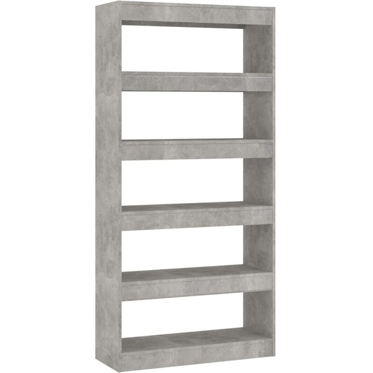 Vidaxl - Book Cabinet/Room Divider Concrete Grey 80x30x166 cm Engineered Wood Grey