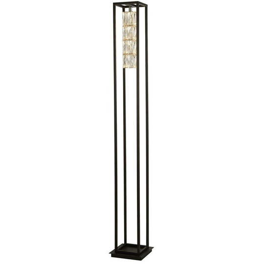 Searchlight Lighting - Searchlight Elevator 1 Light Floor Lamp, Matt Black Frame 3000K