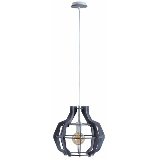 Keter Bento Wire Frame Pendant Ceiling Light Grey, 38.5cm, 1x E27