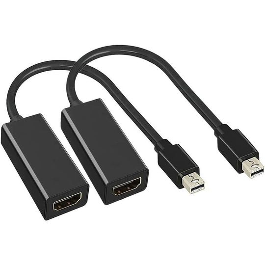 Mini DisplayPort to hdmi Adapter, Thunderbolt to hdmi Converter for MacBook Air/Pro, Microsoft Surface Pro/Dock, Monitor, Projector and More (2-Pack,