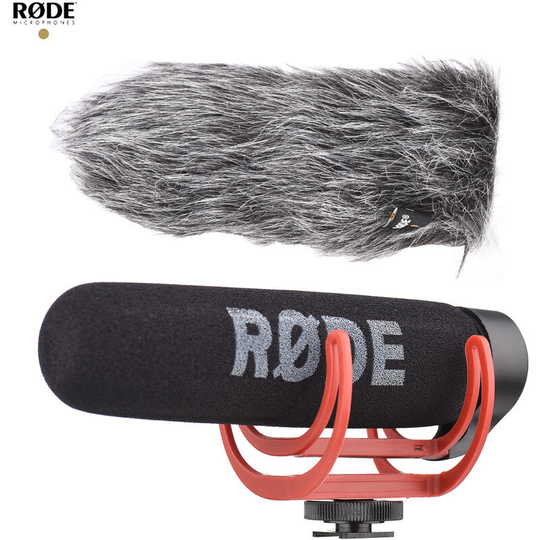 Rode - VideoMic go Super Cardioid Directional Microphone Lightweight On-Camera Microphone with Shock Mount Windshields for dslr dv Camcorder - Black