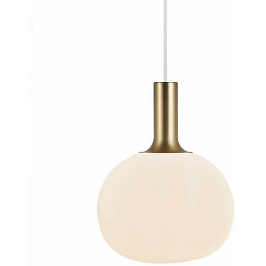 Nordlux Alton 25cm Globe Pendant Ceiling Light Black, Brass, E27