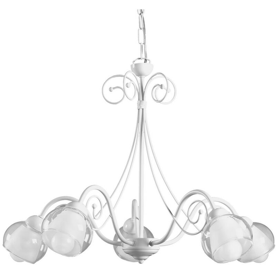 Onli Camilla 5 Light Multi Arm Pendant Ceiling Light, Glass Shades