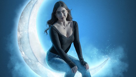Advanced Photoshop: Woman in the Moon