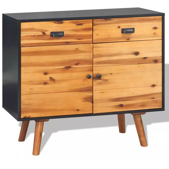 Hommoo - Sideboard Solid Acacia Wood 90x33.5x83 cm VD11469