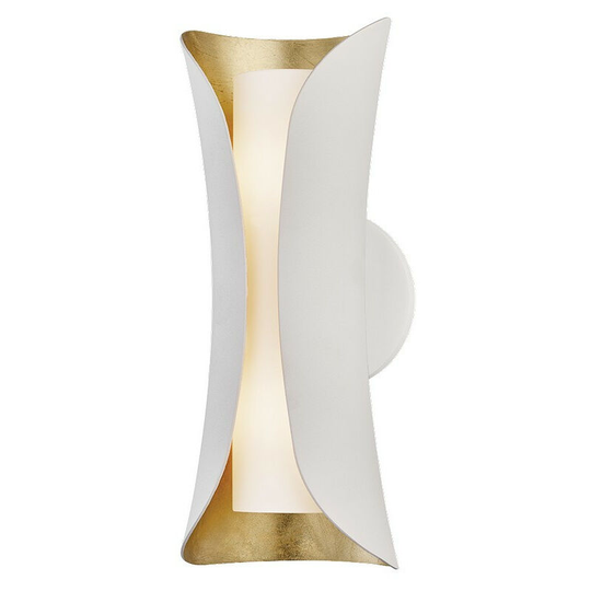 Hudson Valley Lighting - Josie 2 Light Wall Sconce White, Gold, Glass