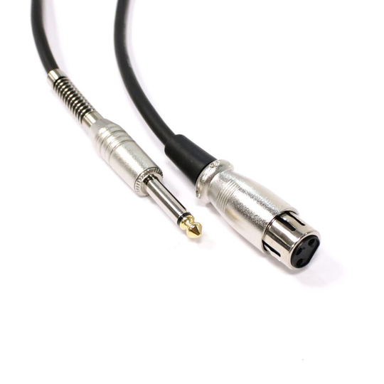 Bematik - Audio Cable xlr 3pin instrument microphone jack 6.3mm female to male 1m