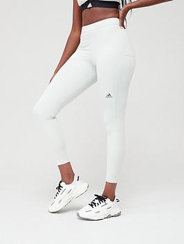adidas Run Icons 3 Bar Leggings - Light Green, Light Green, Size Xs, Women