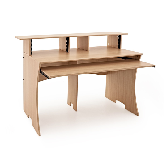 3 Tier Pro Audio Studio Desk by Gear4music 8U Natural - Nearly New