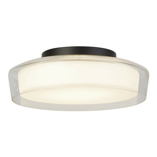 Searchlight Lighting - Searchlight Puck 1 Light Bathroom Ceiling Light, Matt Black 3000K IP44