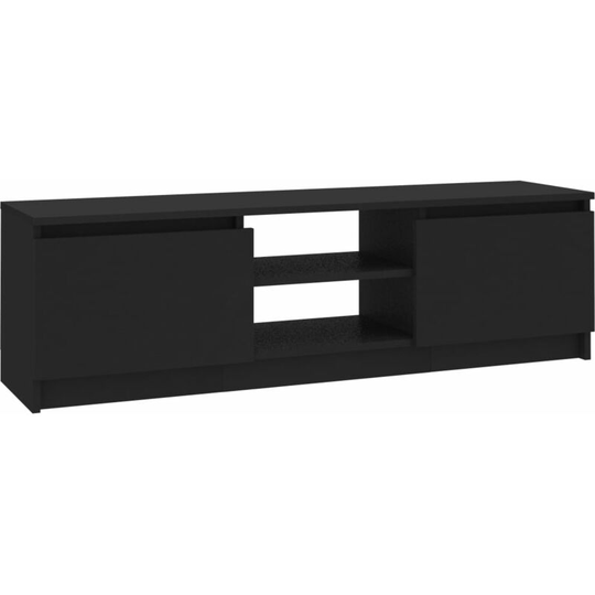 Tv Cabinet Black 120x30x35.5 cm Engineered Wood Vidaxl Black
