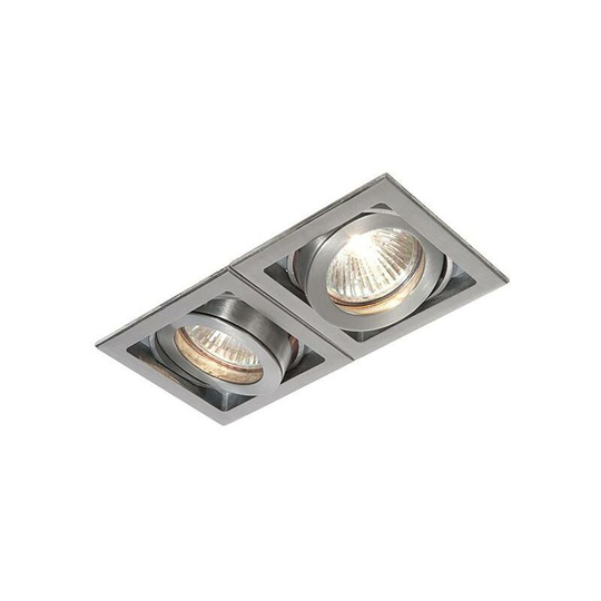 Saxby Lighting - Saxby Xeno - 2 Light Recessed Downlight Aluminium, GU10