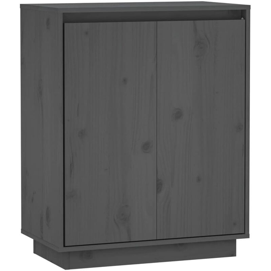 Sideboard Grey 60x34x75 cm Solid Wood Pine Vidaxl Grey