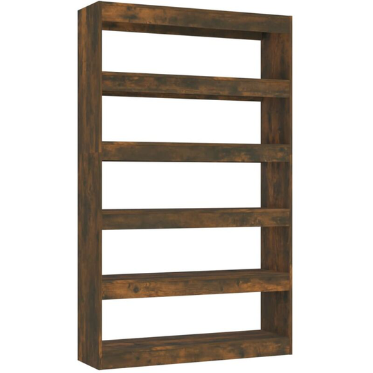 Book Cabinet/Room Divider Smoked Oak 100x30x166 cm Vidaxl Brown