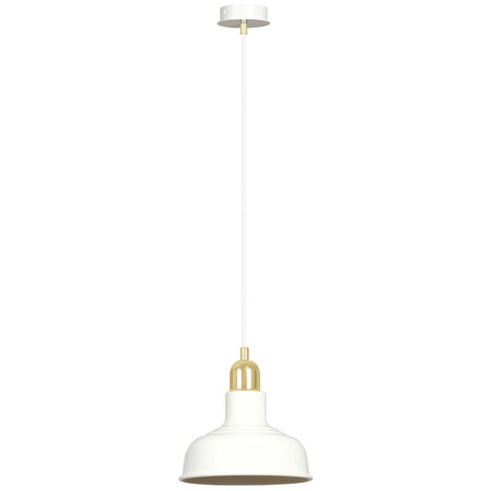Emibig Ibor White Dome Pendant Ceiling Light 1x E27