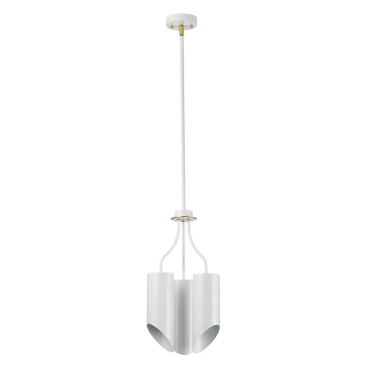 Elstead Lighting Quinto 3 Light Chandelier White Aged Brass