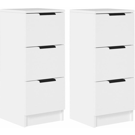 Sideboards 2 pcs White 30x30x70 cm Engineered Wood Vidaxl White