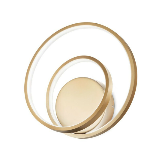 Ideal Lux led Decorative Swirl Integrated led Wall Light Gold, 3000K