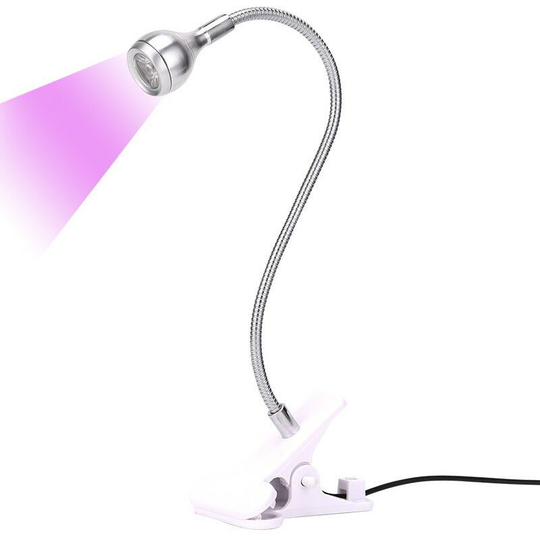 Aougo - 3W uv Glue Lamp Ultraviolet led Violet Light usb With Clip Switch for Phone Repair uv Gel Nails