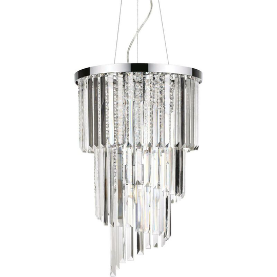 Ideal Lux Lighting - Ideal Lux Carlton - 8 Light Ceiling Pendant Chrome, E14