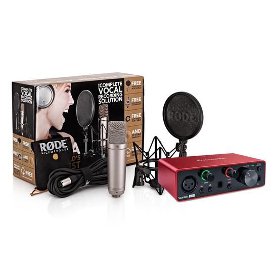 Focusrite Scarlett Solo (3rd Gen) with Rode NT1-A Microphone