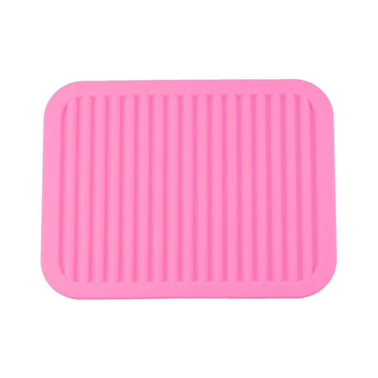 Large hot tripod pot holder, versatile dry tripod, kitchen table mat, anti-slip, flexible, durable, heat-resistant, pink rectangle 23 * 30 cm