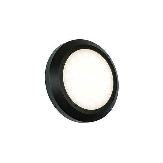 Saxby Severus - Integrated led 1 Light Outdoor Wall Light Black Abs Plastic, Frosted IP65